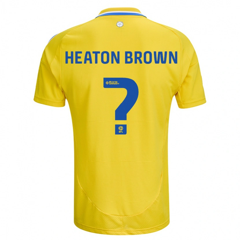 Danxen Niño Camiseta Heaton Brown #0 Amarillo Azul 2ª Equipación 2024/25 La Camisa