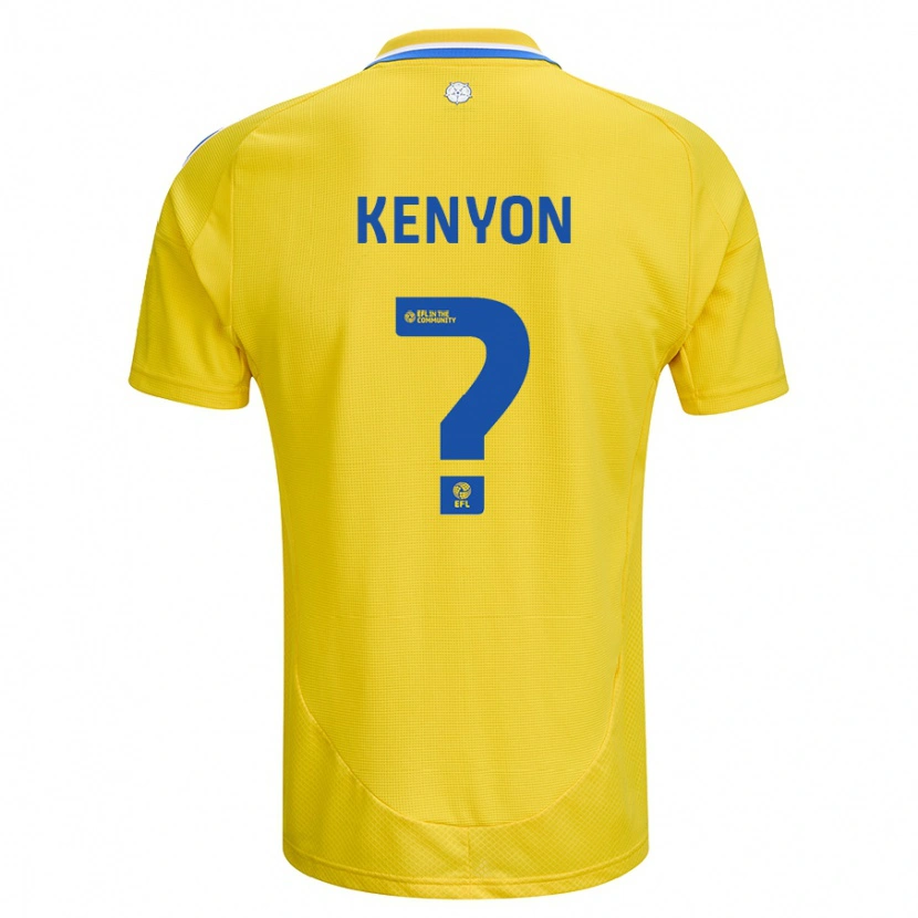 Danxen Niño Camiseta George Kenyon #0 Amarillo Azul 2ª Equipación 2024/25 La Camisa