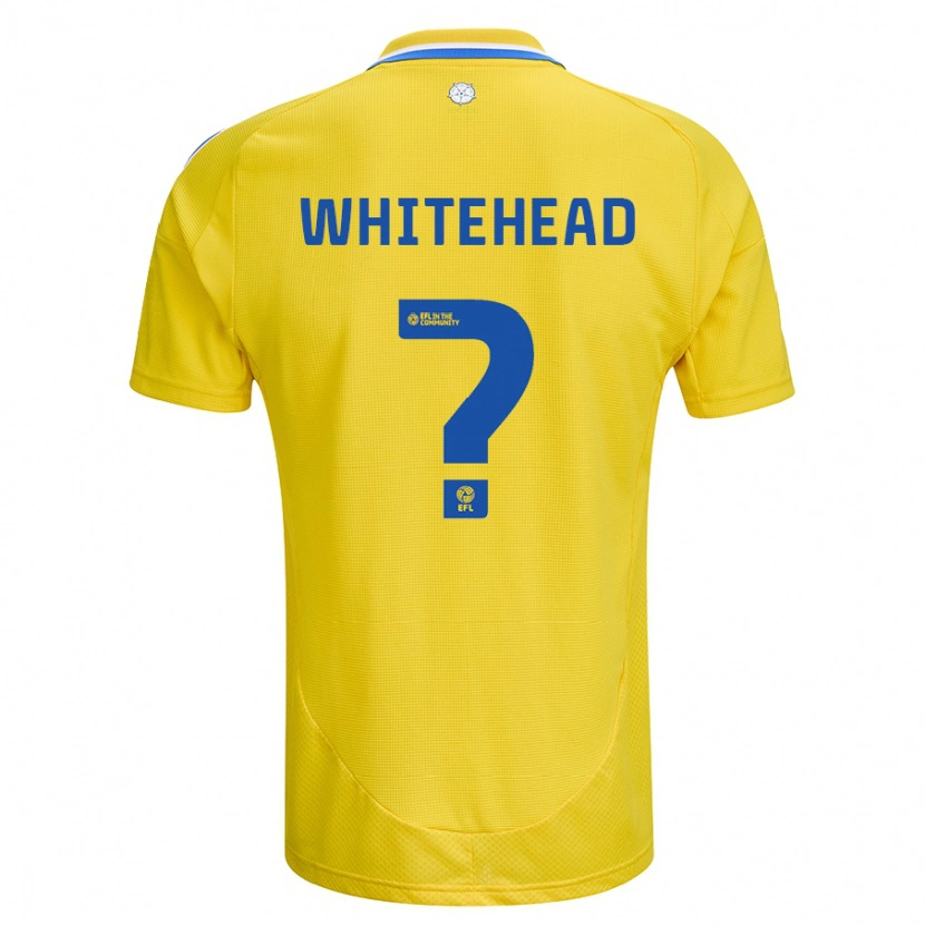 Danxen Niño Camiseta Louie Whitehead #0 Amarillo Azul 2ª Equipación 2024/25 La Camisa