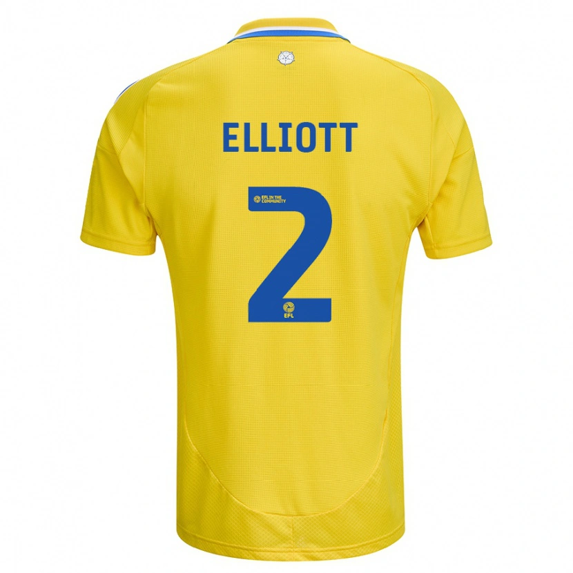 Danxen Niño Camiseta Izzy Elliott #2 Amarillo Azul 2ª Equipación 2024/25 La Camisa