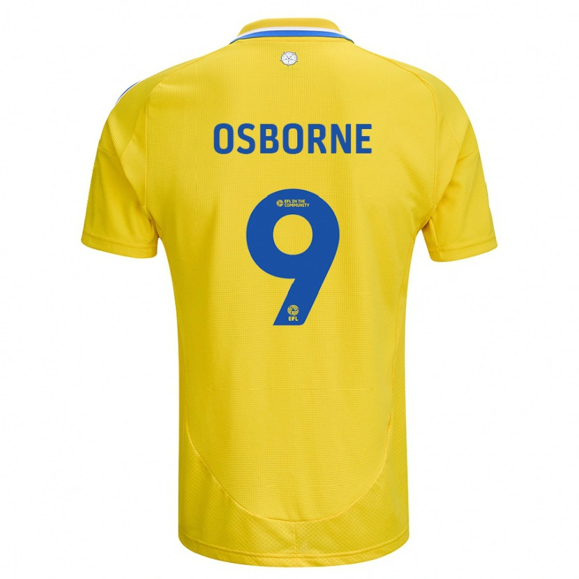 Danxen Niño Camiseta Jemimah Osborne #9 Amarillo Azul 2ª Equipación 2024/25 La Camisa