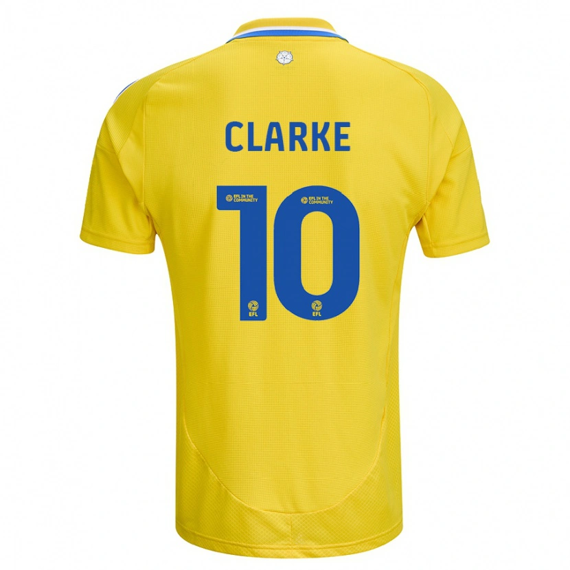 Danxen Niño Camiseta Sarah Clarke #10 Amarillo Azul 2ª Equipación 2024/25 La Camisa