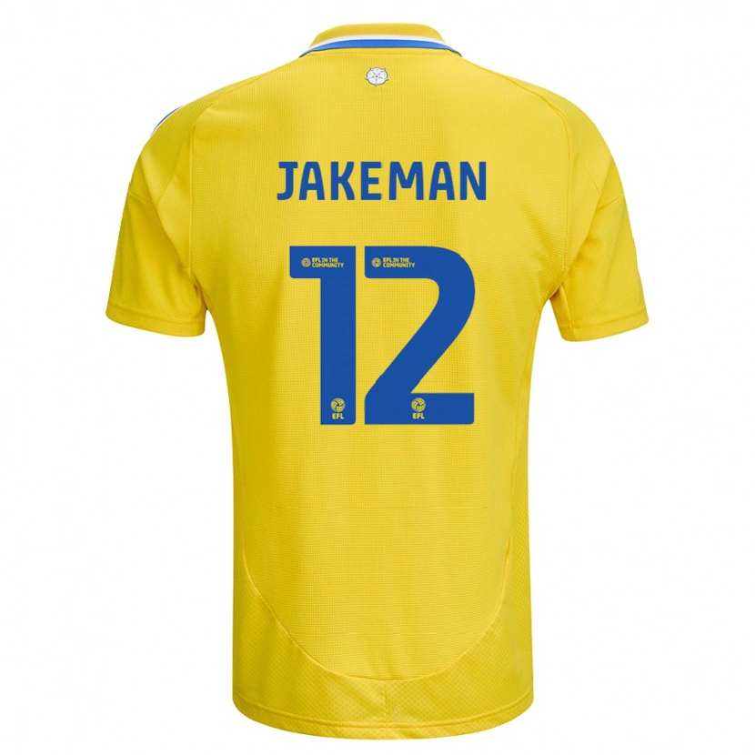 Danxen Niño Camiseta Harriet Jakeman #12 Amarillo Azul 2ª Equipación 2024/25 La Camisa