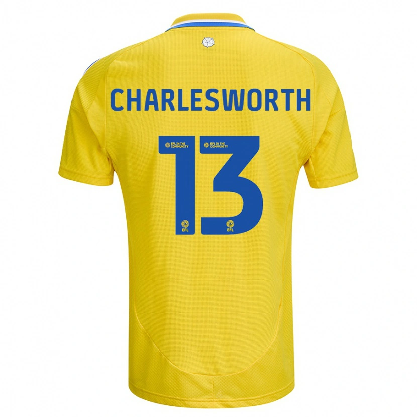 Danxen Niño Camiseta Millie Robshaw-Charlesworth #13 Amarillo Azul 2ª Equipación 2024/25 La Camisa