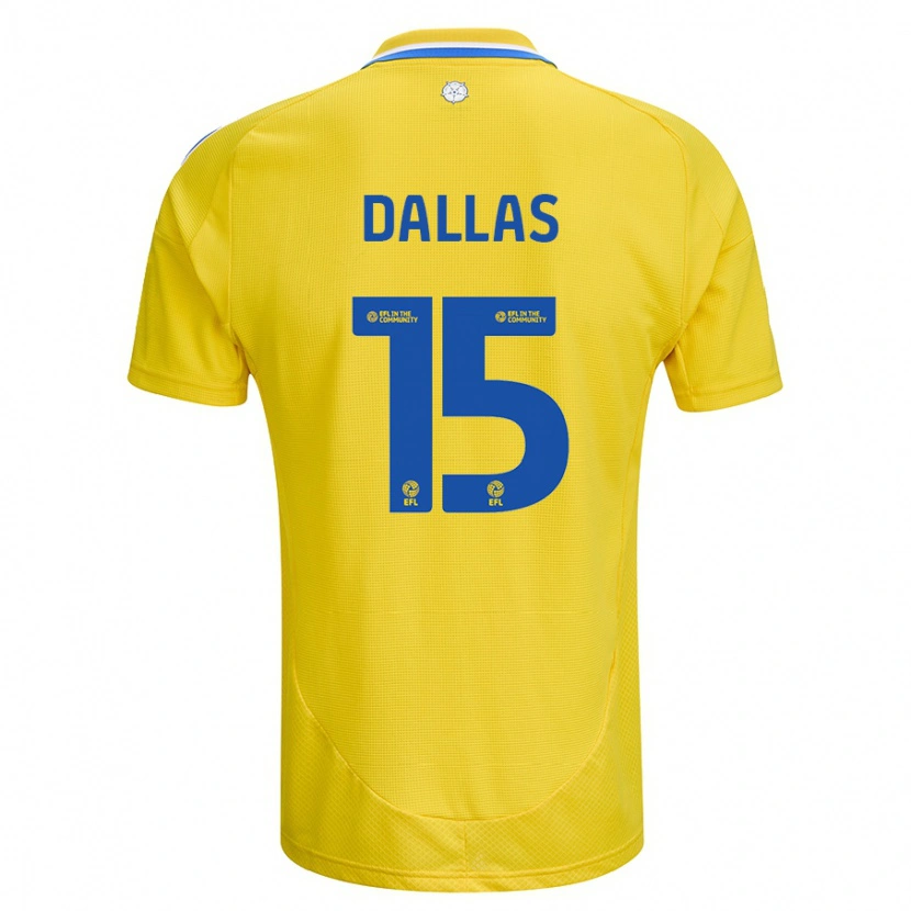 Danxen Niño Camiseta Stuart Dallas #15 Amarillo Azul 2ª Equipación 2024/25 La Camisa