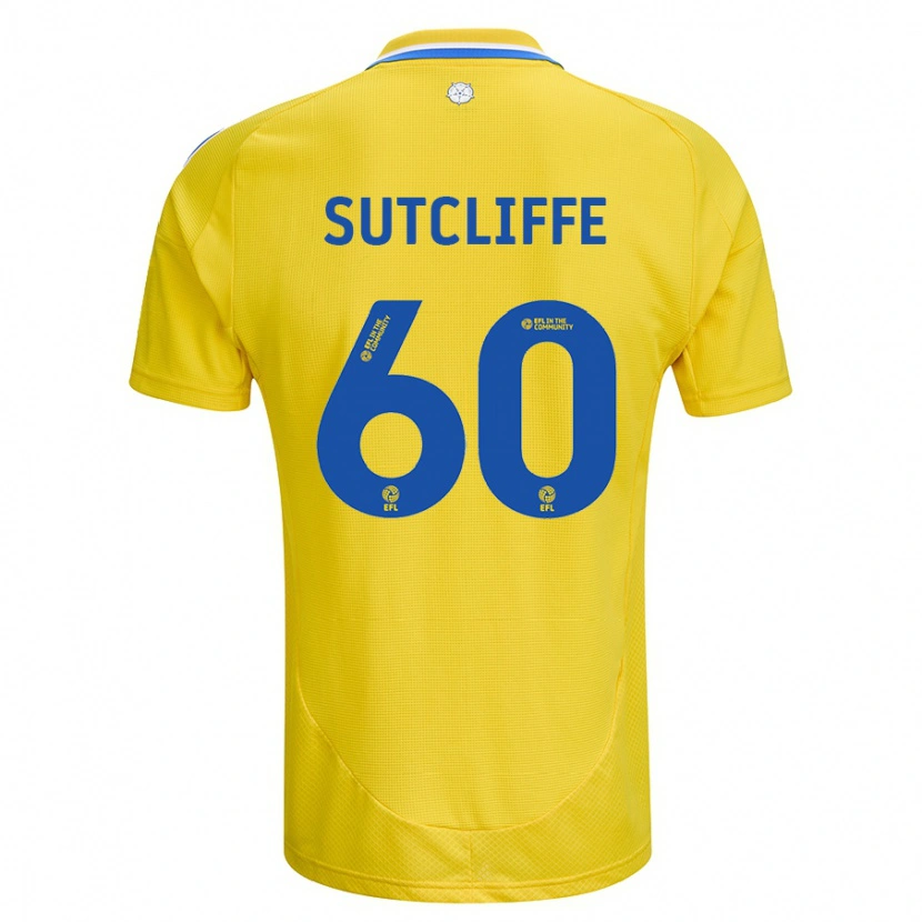 Danxen Niño Camiseta Harvey Sutcliffe #60 Amarillo Azul 2ª Equipación 2024/25 La Camisa