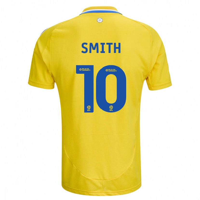 Danxen Niño Camiseta Kathryn Smith #10 Amarillo Azul 2ª Equipación 2024/25 La Camisa