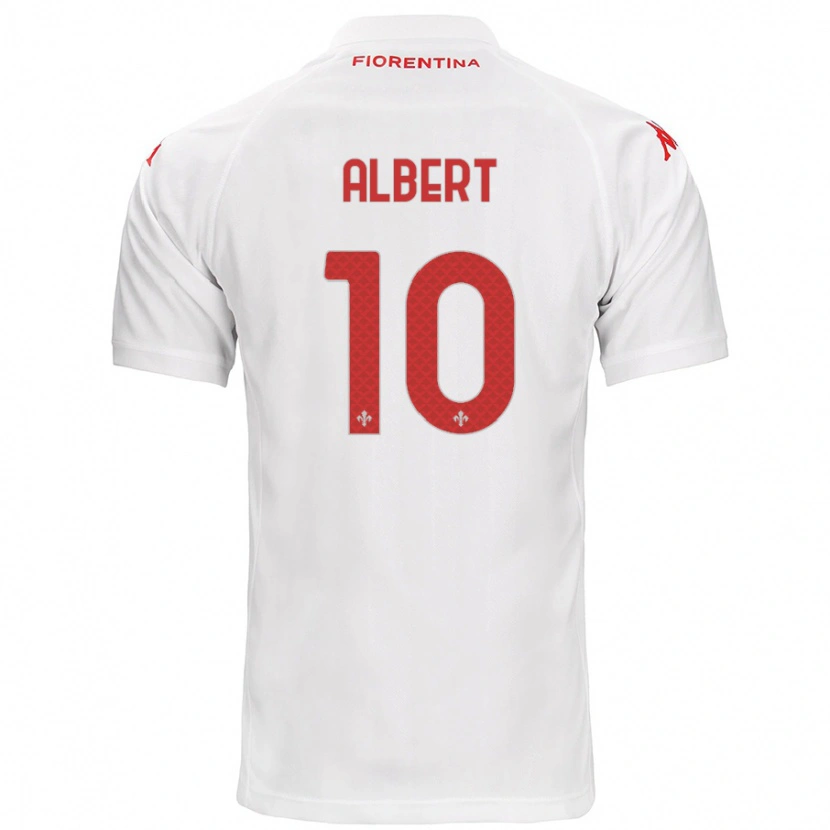 Danxen Niño Camiseta Albert Gudmundsson #10 Blanco 2ª Equipación 2024/25 La Camisa