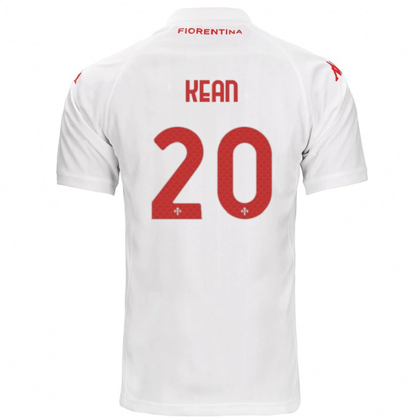 Danxen Niño Camiseta Moise Kean #20 Blanco 2ª Equipación 2024/25 La Camisa