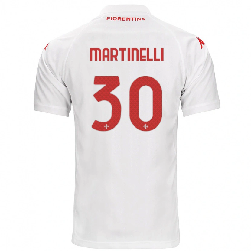 Danxen Niño Camiseta Tommaso Martinelli #30 Blanco 2ª Equipación 2024/25 La Camisa