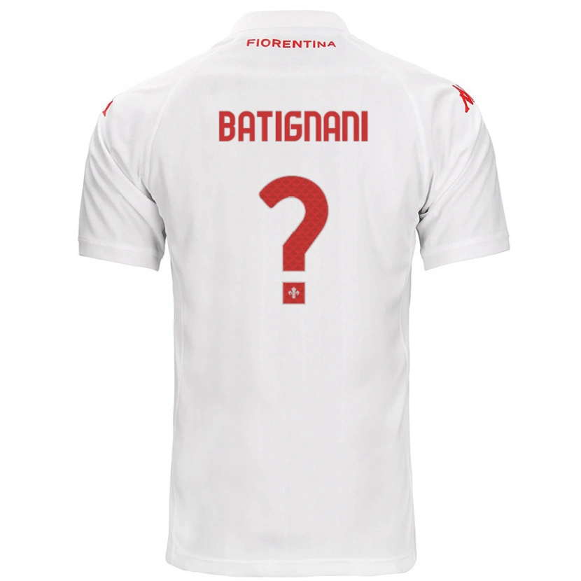 Danxen Niño Camiseta Francesco Batignani #0 Blanco 2ª Equipación 2024/25 La Camisa