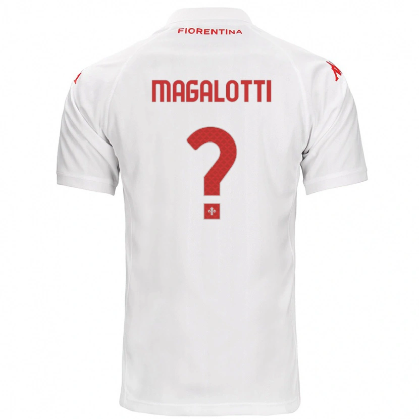 Danxen Niño Camiseta Mattia Magalotti #0 Blanco 2ª Equipación 2024/25 La Camisa