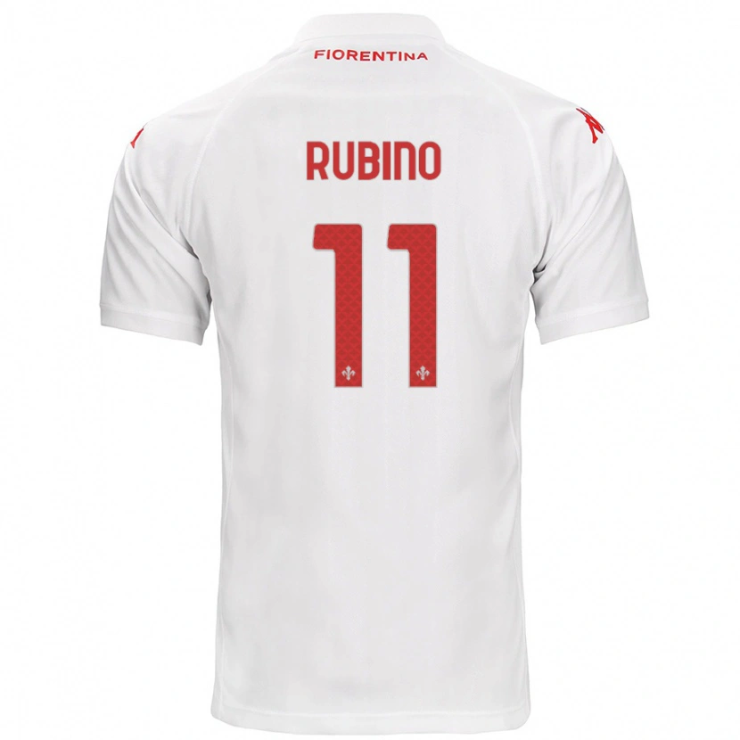 Danxen Niño Camiseta Tommaso Rubino #11 Blanco 2ª Equipación 2024/25 La Camisa