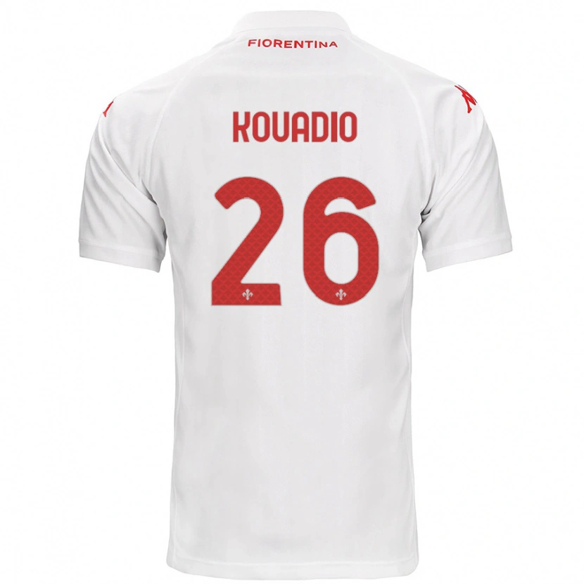 Danxen Niño Camiseta Eddy Kouadio #26 Blanco 2ª Equipación 2024/25 La Camisa