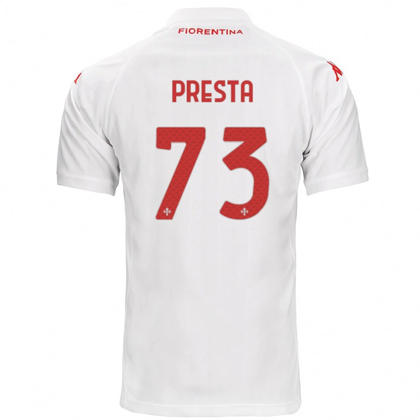 Danxen Niño Camiseta Francesco Presta #73 Blanco 2ª Equipación 2024/25 La Camisa