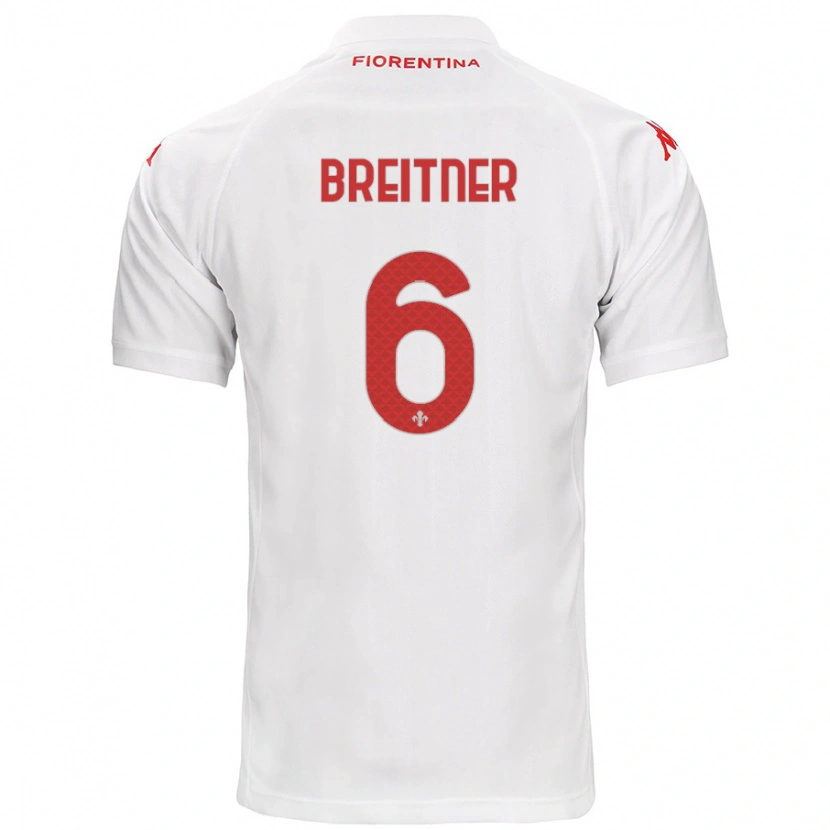 Danxen Niño Camiseta Stephanie Breitner #6 Blanco 2ª Equipación 2024/25 La Camisa