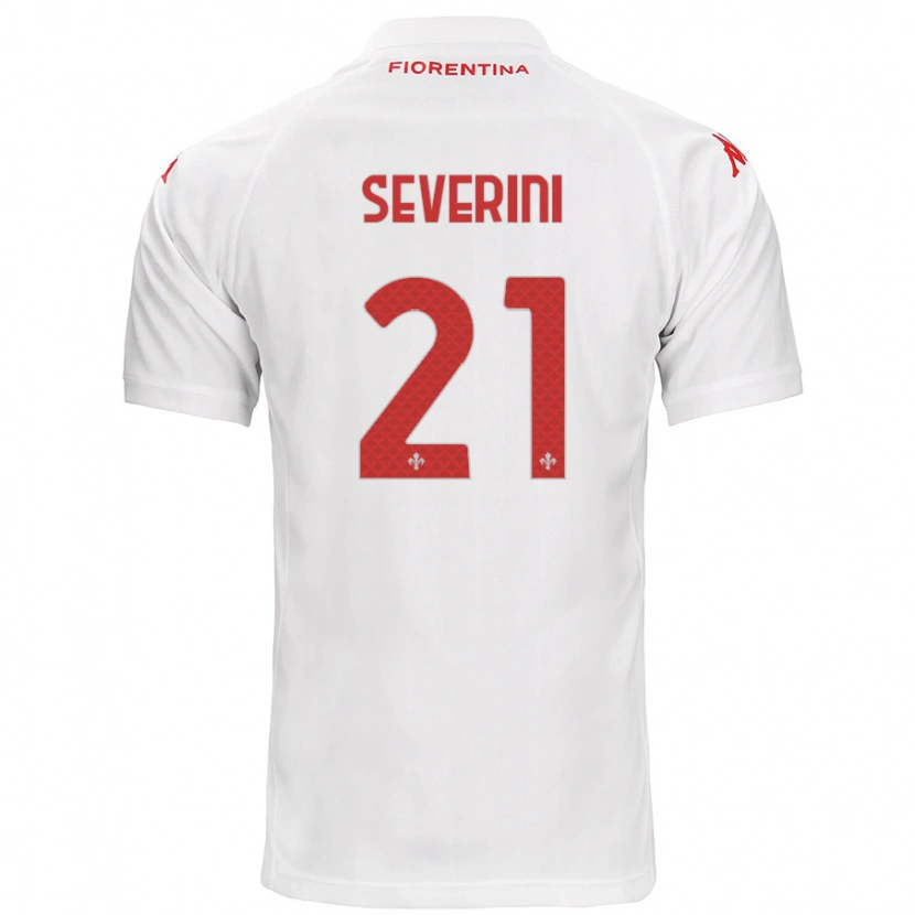 Danxen Niño Camiseta Emma Severini #21 Blanco 2ª Equipación 2024/25 La Camisa