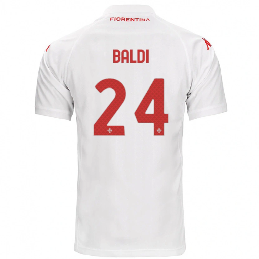 Danxen Niño Camiseta Rachele Baldi #24 Blanco 2ª Equipación 2024/25 La Camisa