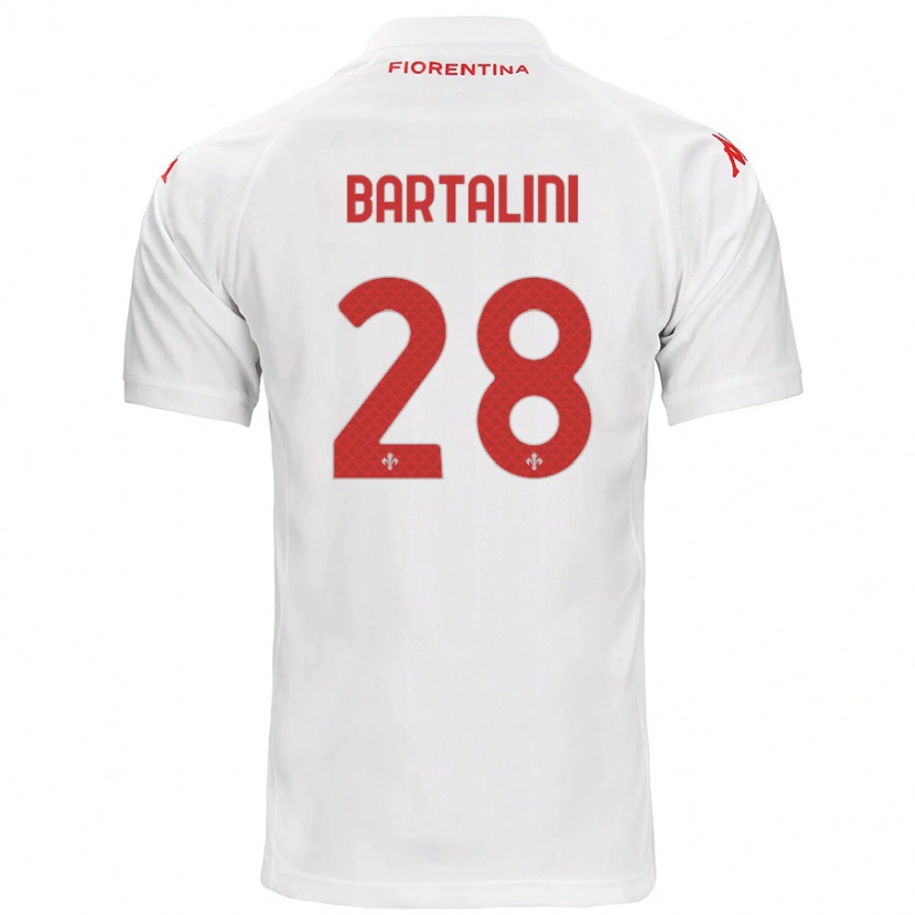 Danxen Niño Camiseta Viola Bartalini #28 Blanco 2ª Equipación 2024/25 La Camisa