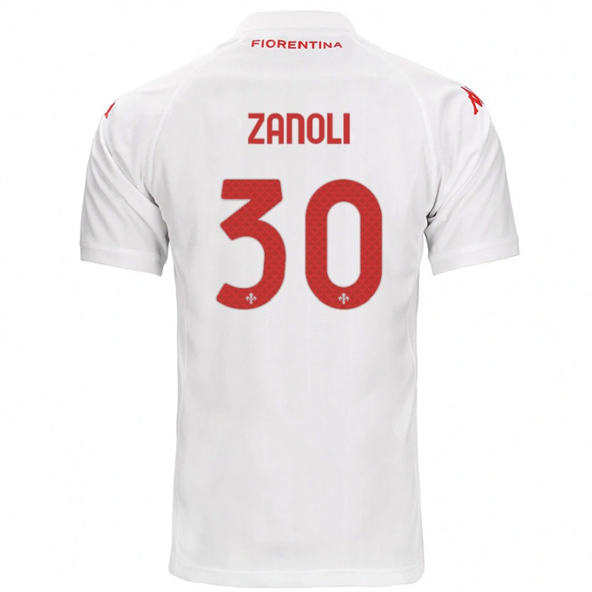 Danxen Niño Camiseta Martina Zanoli #30 Blanco 2ª Equipación 2024/25 La Camisa