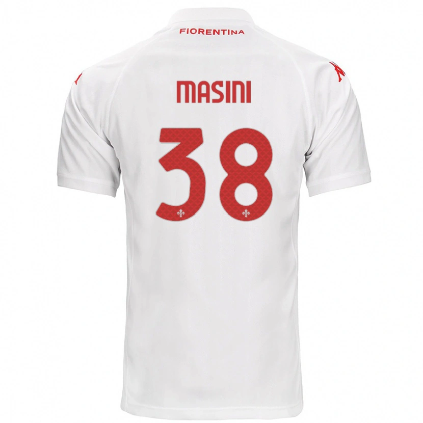 Danxen Niño Camiseta Linda Masini #38 Blanco 2ª Equipación 2024/25 La Camisa