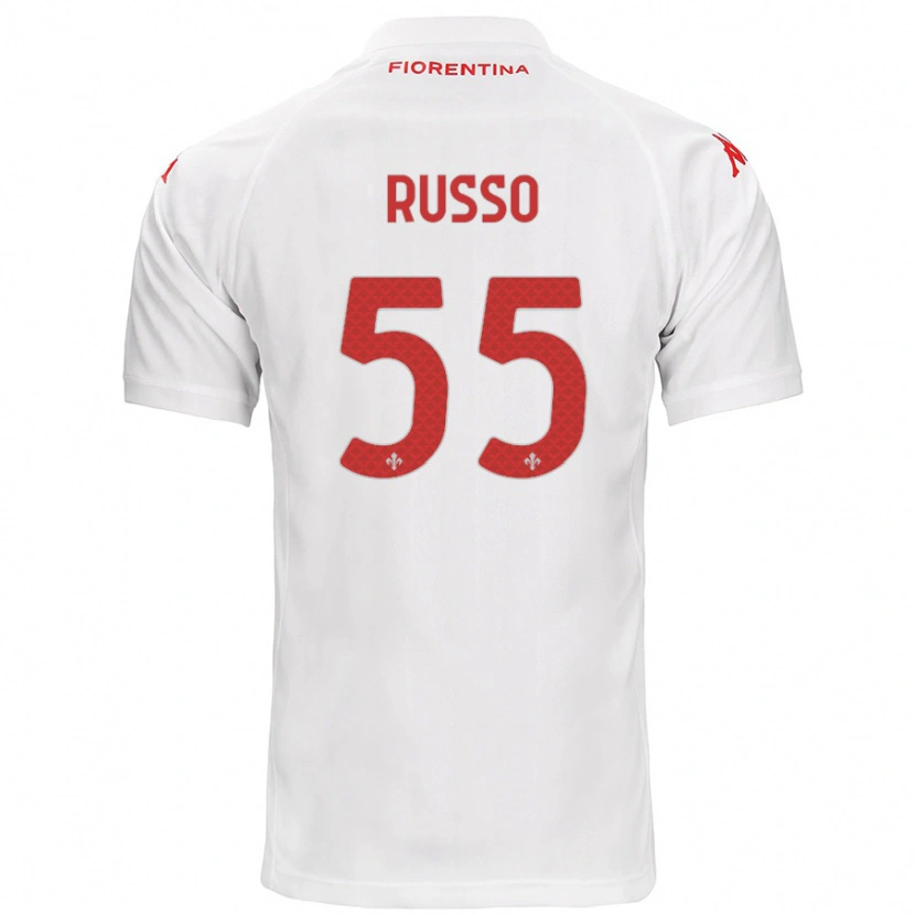 Danxen Niño Camiseta Federica Russo #55 Blanco 2ª Equipación 2024/25 La Camisa