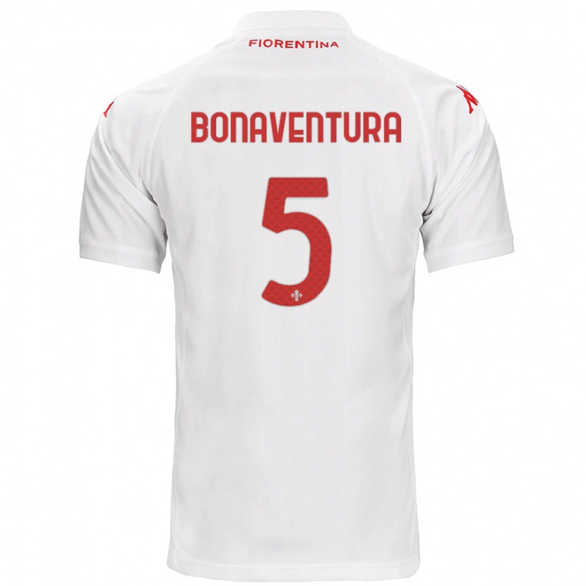 Danxen Niño Camiseta Giacomo Bonaventura #5 Blanco 2ª Equipación 2024/25 La Camisa