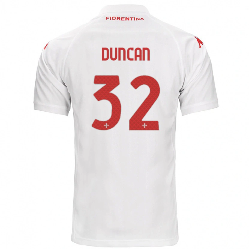 Danxen Niño Camiseta Alfred Duncan #32 Blanco 2ª Equipación 2024/25 La Camisa