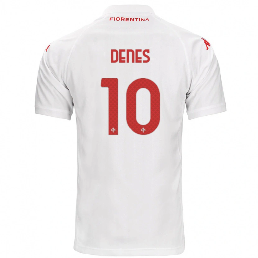 Danxen Niño Camiseta Adrián Dénes #10 Blanco 2ª Equipación 2024/25 La Camisa