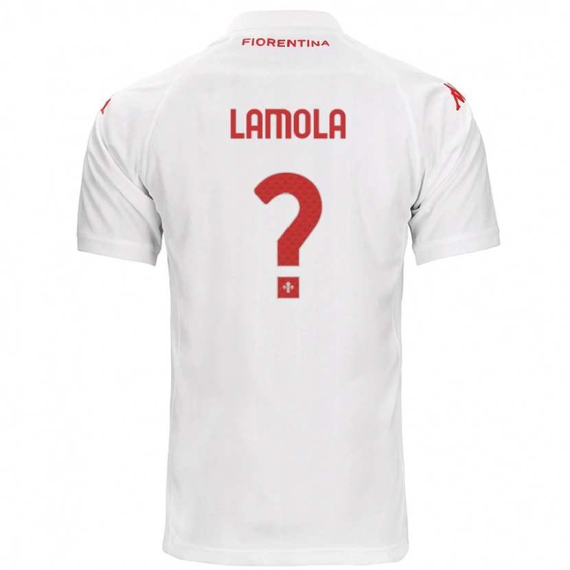 Danxen Niño Camiseta Lorenzo Lamola #0 Blanco 2ª Equipación 2024/25 La Camisa