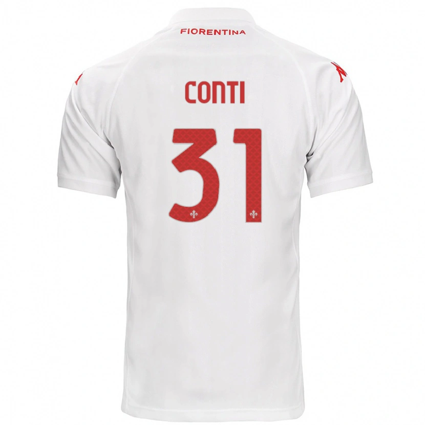 Danxen Niño Camiseta Gabriele Conti #31 Blanco 2ª Equipación 2024/25 La Camisa