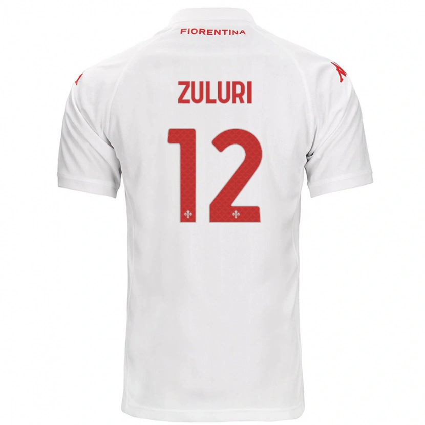 Danxen Niño Camiseta Athena Zuluri #12 Blanco 2ª Equipación 2024/25 La Camisa