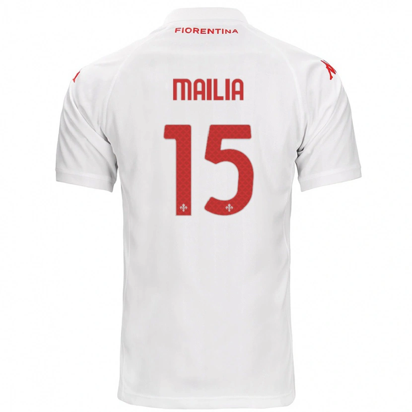 Danxen Niño Camiseta Siria Mailia #15 Blanco 2ª Equipación 2024/25 La Camisa