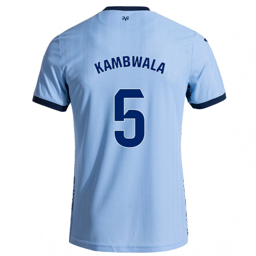 Danxen Niño Camiseta Willy Kambwala #5 Azul Cielo 2ª Equipación 2024/25 La Camisa