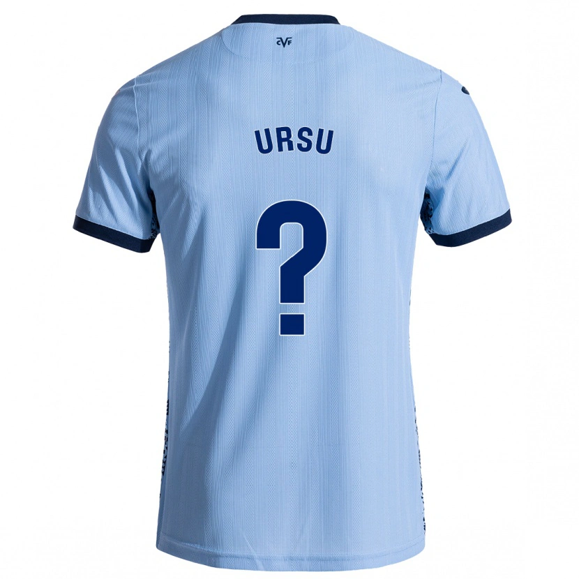 Danxen Niño Camiseta Eduard Ursu #0 Azul Cielo 2ª Equipación 2024/25 La Camisa