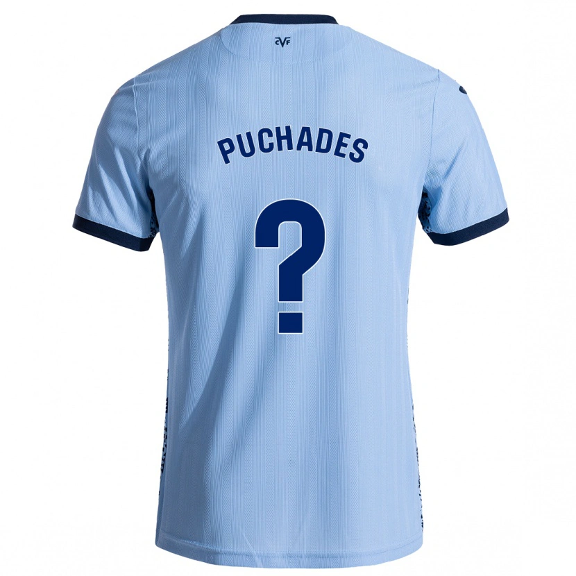 Danxen Niño Camiseta Fran Puchades #0 Azul Cielo 2ª Equipación 2024/25 La Camisa