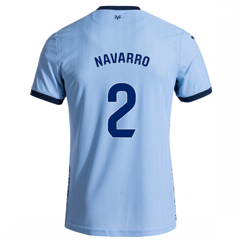 Danxen Niño Camiseta Pau Navarro #2 Azul Cielo 2ª Equipación 2024/25 La Camisa