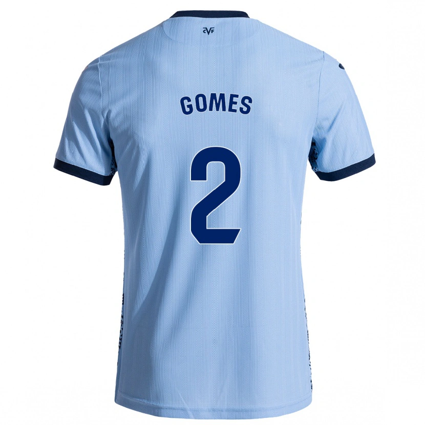 Danxen Niño Camiseta Vique Gomes #2 Azul Cielo 2ª Equipación 2024/25 La Camisa