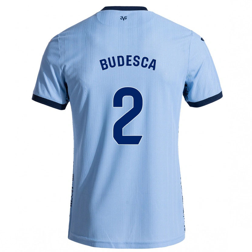 Danxen Niño Camiseta Daniel Budesca #2 Azul Cielo 2ª Equipación 2024/25 La Camisa