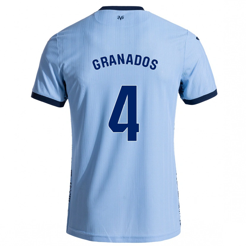 Danxen Niño Camiseta Carlos Granados #4 Azul Cielo 2ª Equipación 2024/25 La Camisa