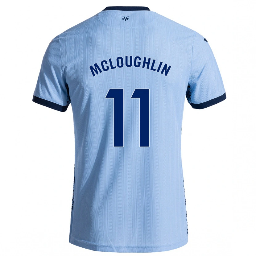 Danxen Niño Camiseta Caden Mcloughlin #11 Azul Cielo 2ª Equipación 2024/25 La Camisa