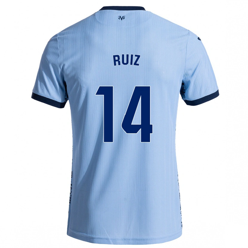 Danxen Niño Camiseta Adri Ruiz #14 Azul Cielo 2ª Equipación 2024/25 La Camisa