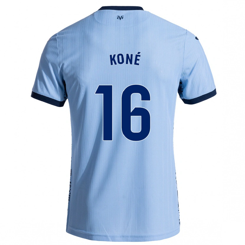 Danxen Niño Camiseta Ayouba Koné #16 Azul Cielo 2ª Equipación 2024/25 La Camisa