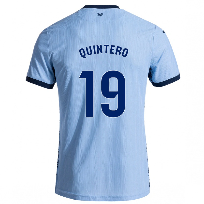 Danxen Niño Camiseta Luis Quintero #19 Azul Cielo 2ª Equipación 2024/25 La Camisa