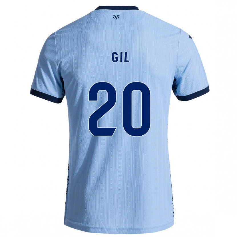 Danxen Niño Camiseta Mario Gil #20 Azul Cielo 2ª Equipación 2024/25 La Camisa