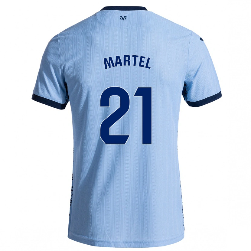 Danxen Niño Camiseta Kevin Martel #21 Azul Cielo 2ª Equipación 2024/25 La Camisa