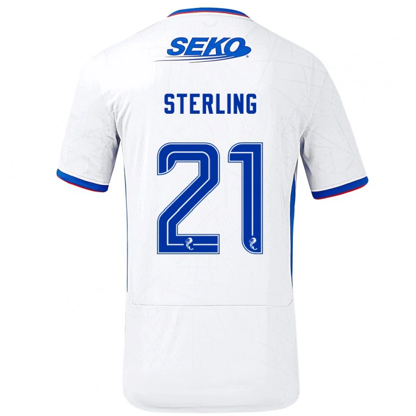 Danxen Niño Camiseta Dujon Sterling #21 Blanco Azul 2ª Equipación 2024/25 La Camisa