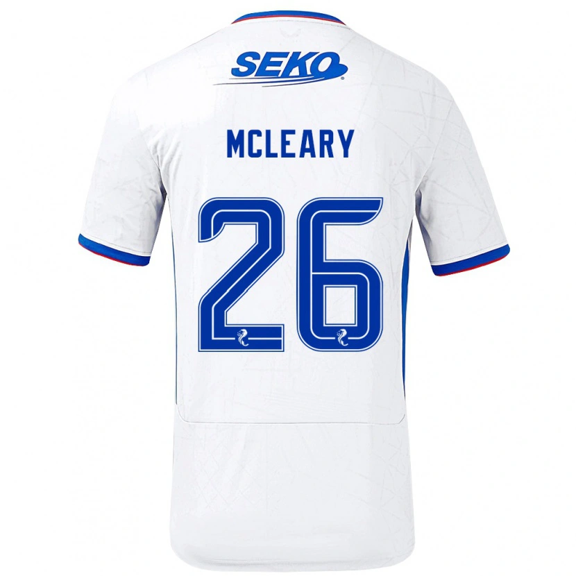 Danxen Niño Camiseta Jodi Mcleary #26 Blanco Azul 2ª Equipación 2024/25 La Camisa