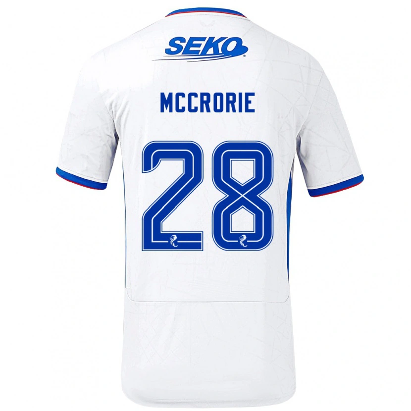 Danxen Niño Camiseta Robby Mccrorie #28 Blanco Azul 2ª Equipación 2024/25 La Camisa