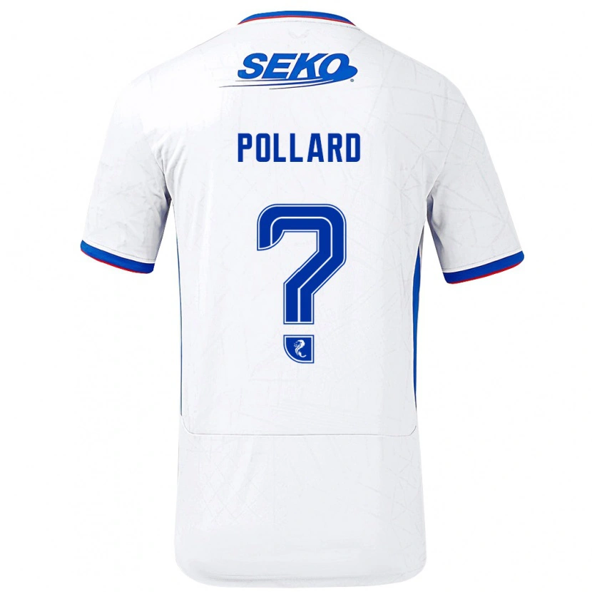 Danxen Niño Camiseta Lancelot Pollard #0 Blanco Azul 2ª Equipación 2024/25 La Camisa